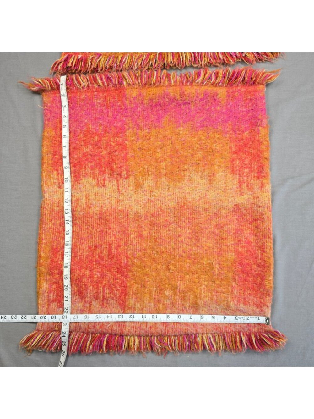 Anthropologie Tania Throw Blanket & Pillow Covers Red/Orange Ombre - Picture 5 of 8